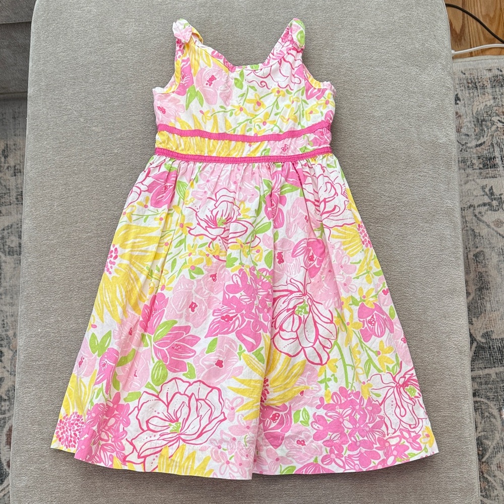 Lilly Pulitzer Pink and Yellow Girls Dress